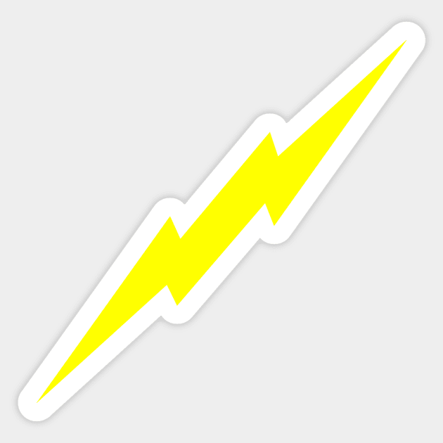 Yellow lightning bolt Sticker by Kerchow